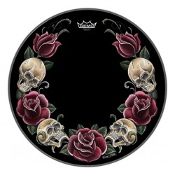 Remo PA-1322-TT-T07 Basspowerstroke 22 Tattoo Rock & Roses