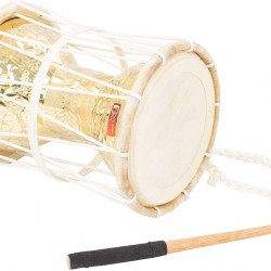 Percussion Plus PP1140 Brass Talking Drum 8" Diameter Wit