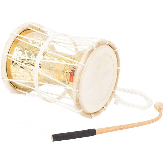 Percussion Plus PP1140 Brass Talking Drum 8" Diameter Wit