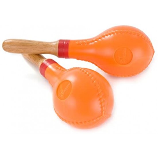 Percussion Plus Maracas Orange Plastic Large Pair