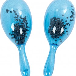 Percussion Plus PP538 Maracas Blue Sparkle Large