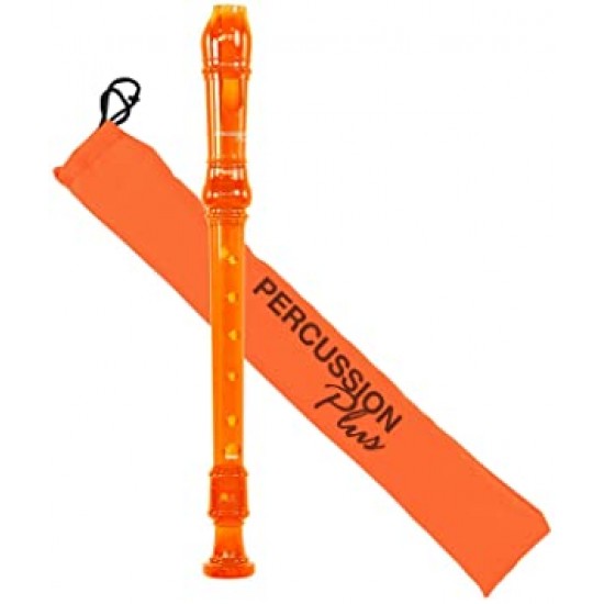 Percussion Plus PP914 Descant Recorder - C-Thru Orange 