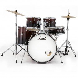 Pearl ROADSHOW 5pc Drum Shell Set 2216B/1008T/1209T/1616F/1455S With Cymbal & Hardware Garnet Fade Finish