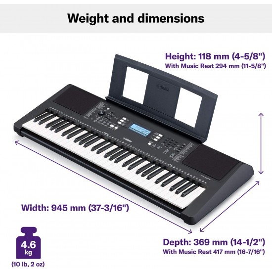 Yamaha PSR-E373 61-key Portable Keyboard