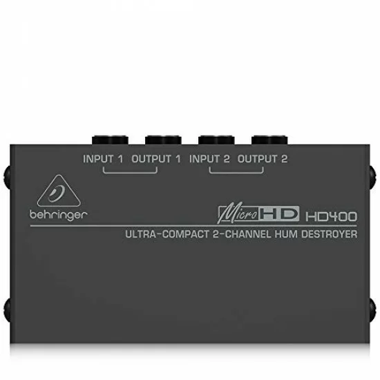 Behringer HD400 Ultra-Compact 2 Channel Hum Destroyer Behringer HD400 Ultra-Compact 2 Channel Hum Destroyer