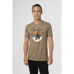 Fender Sunset Spirit T-Shirt, Small, Olive 9123013081