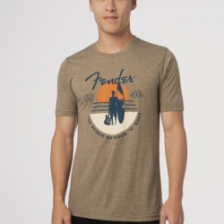 Fender Sunset Spirit T-Shirt, Small, Olive 9123013081