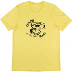 Fender 9133903406 Guitars Cyclone Graphic Tee T-Shirt, Yellow, Size Medium