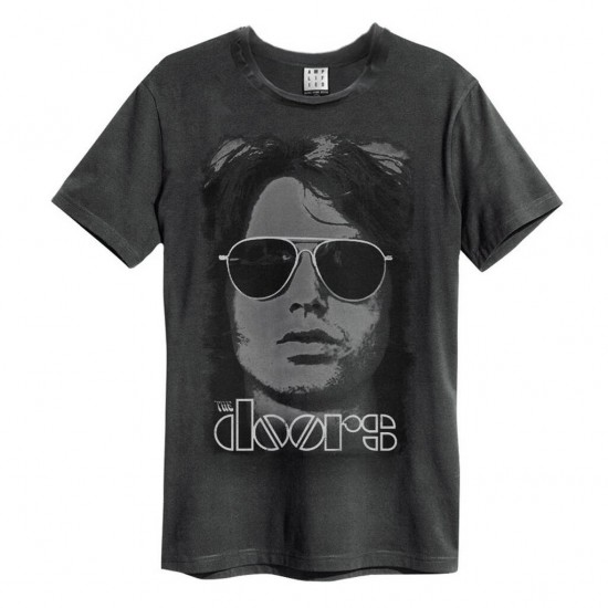 Amplified Medium Vintage Charcoal T Shirt Doors - Mr Mojo Risin Tee - 5054488276162