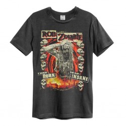 Amplified Vintage Charcoal T Shirt - Rob Zombie Born Insane - 5054488307040 - Medium
