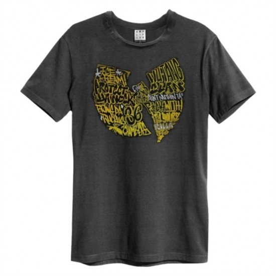 Amplified Vintage Charcoal Small T Shirt - Wu Tang Clan - Graffiti Logo - 5054488307095