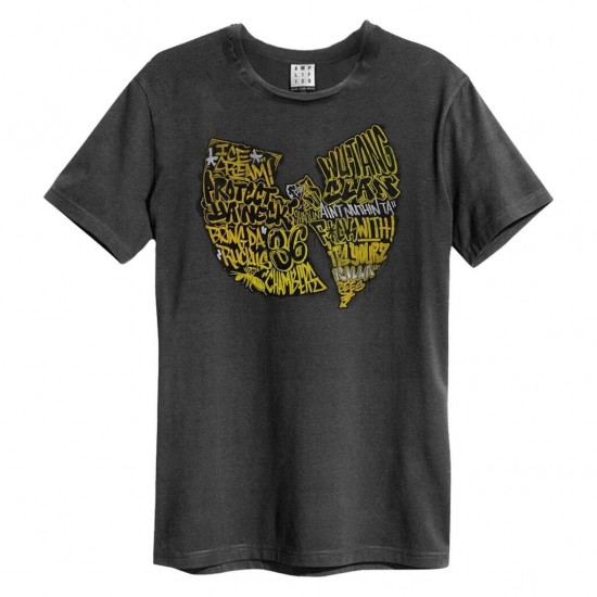 Amplified Vintage Charcoal Large T-Shirt-Wu Tang Clan - Graffiti Logo - 5054488307118