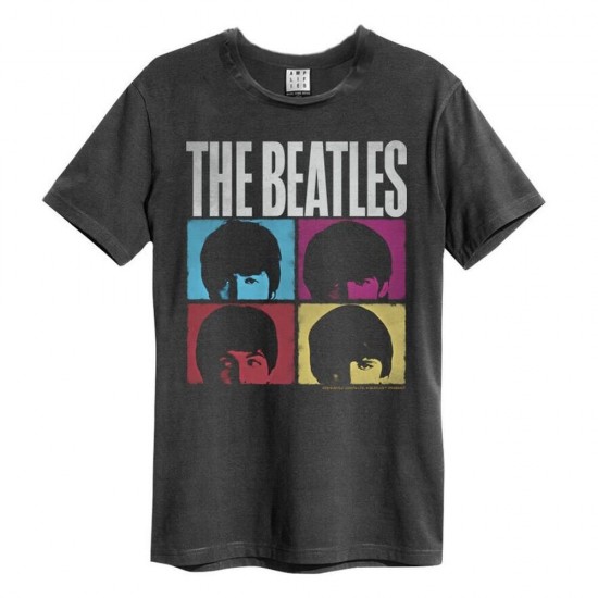 Amplified Vintage Charcoal Medium T Shirt - The Beatles Hard Days Night - 5054488307460