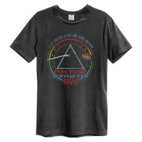 Amplified Vintage Charcoal Small T Shirt- Pink Floyd - 1972 Tour - 5054488340993