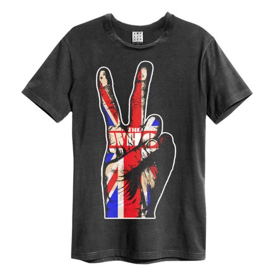 Amplified Vintage Charcoal Medium T Shirt - The Who Union Jack Hand - 5054488387875