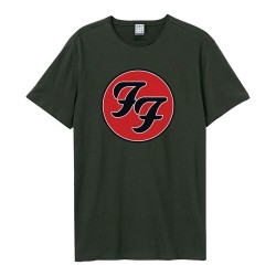 Amplified Small Vintage Charcoal T Shirt - Foo Fighters - Double F Logo - 5054488795052