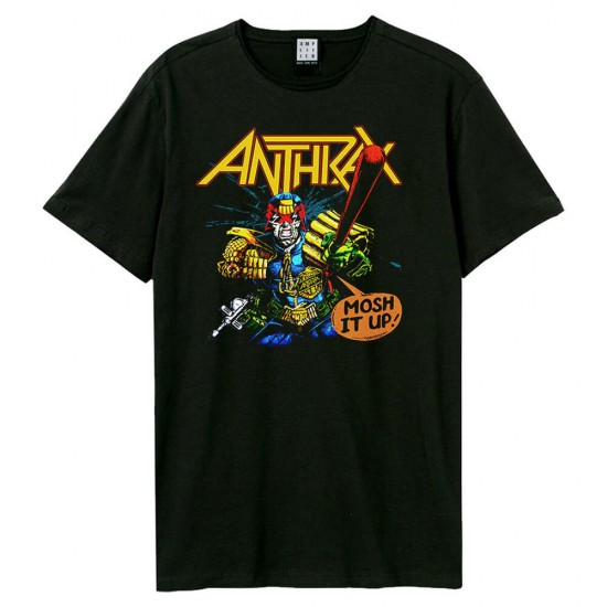 Amplified Vintage Black Medium T Shirt - Anthrax I Am The Law - 5054488807359
