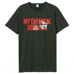 Amplified Vintage Charcoal Large T Shirt - MCR Blood Splatter Logo - 5054488864086