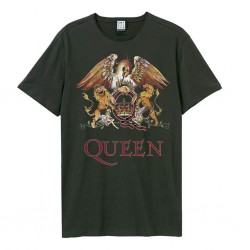 QUEEN - Colour Crest Amplified Vintage Charcoal T Shirt - 5054488119483 - Small