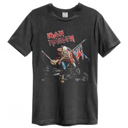 IRON MAIDEN - 80s Tour Vintage Charcoal T-Shirt - 5054488685391 - Medium