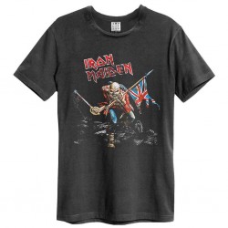 IRON MAIDEN - 80s Tour Vintage Charcoal T-Shirt - 5054488685407 - Large