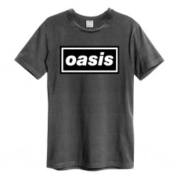 Oasis Logo Amplified Vintage Charcoal T-Shirt - 5054488476234 - Large