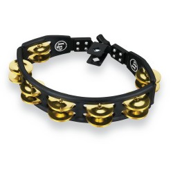  Latin Percussion LP175 Cyclops Tambourine Brass Mount Black