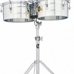 Latin Percussion LP256S Tito Puente Timbales Stainless Steel Shell