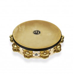  Latin Percussion LP384BR Pro 10" Double Row Headed Tambourine Brass with Bag