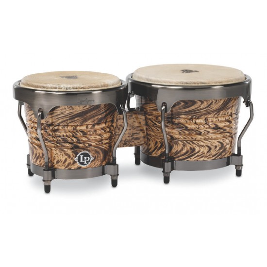 Latin Percussion LPA601HC Aspire Bongo Siam Oak Shell Havana Cafe Finish Brushed Nickel Hardware