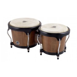 Latin Percussion LPA601SW Aspire Bongo Walnut Finish Black Hardware