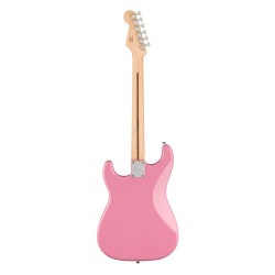 Fender 0373302555 Squier Sonic Stratocaster HT H, Maple Fingerboard, White Pickguard, Flash Pink 