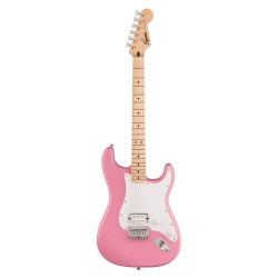 Fender 0373302555 Squier Sonic Stratocaster HT H, Maple Fingerboard, White Pickguard, Flash Pink 
