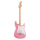 Fender 0373302555 Squier Sonic Stratocaster HT H, Maple Fingerboard, White Pickguard, Flash Pink 
