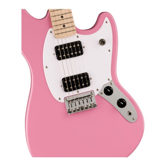 Fender 0373702555 Squier Sonic Mustang HH Electric Guitar - Flash Pink