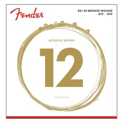 Fender 70L 80-20 Bronze 12-52 Gauge Acoustic Guitar Strings 0730070403