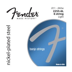 Fender 2255-6L 6-String Light Nickel-Plated Steel Banjo Strings