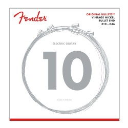 Fender 3150XL Extra Light Original Bullets Pure Nickel Electric Guitar Strings, Bullet-end