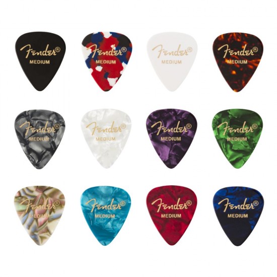 Fender 980300300 351 Shape, Celluloid Medley, Thin (12) Fender 980300300 351 Shape, Celluloid Medley, Thin (12)