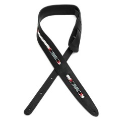 Fender 0990612002 Paramount Acoustic Guitar Leather Strap - Black