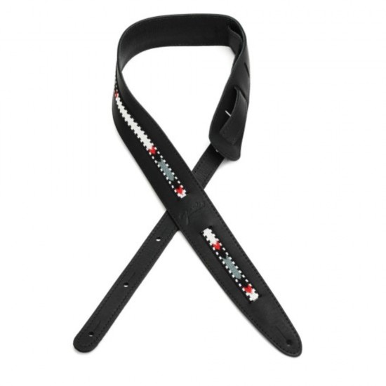 Fender 0990612002 Paramount Acoustic Guitar Leather Strap - Black Fender 0990612002 Paramount Acoustic Guitar Leather Strap - Black