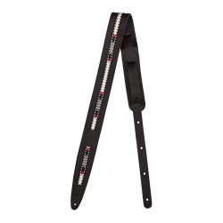 Fender 0990612002 Paramount Acoustic Guitar Leather Strap - Black