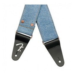 Fender x Wrangler 2" Riveted Denim Guitar Strap, Light Indigo - 0990638002