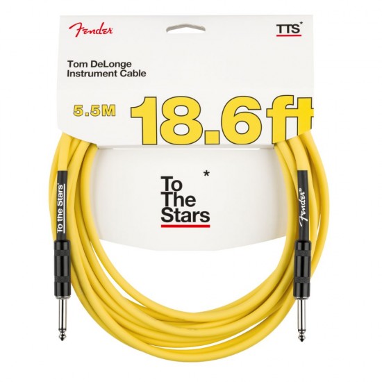 Fender 0990818263 Tom DeLonge 18.6' To The Stars Instrument Cable, Graffiti Yellow 