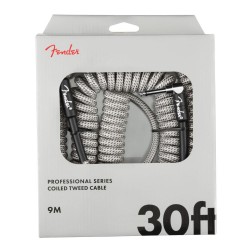  Fender 990823023 Professional Series Coil Cable, 30', White Tweed 