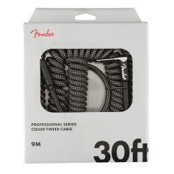 Fender 0990823048 Professional Series Coil Cable, 30', Gray Tweed 