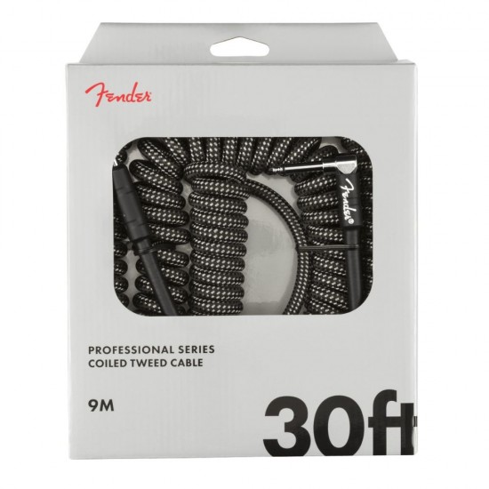 Fender 0990823048 Professional Series Coil Cable, 30', Gray Tweed 