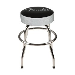 Fender 0993001001 Silver Sparkle Barstool - 30" with Silver Fender Logo