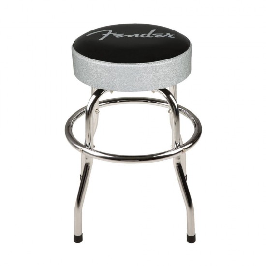 Fender 0993001001 Silver Sparkle Barstool - 30" with Silver Fender Logo Fender 0993001001 Silver Sparkle Barstool - 30" with Silver Fender Logo