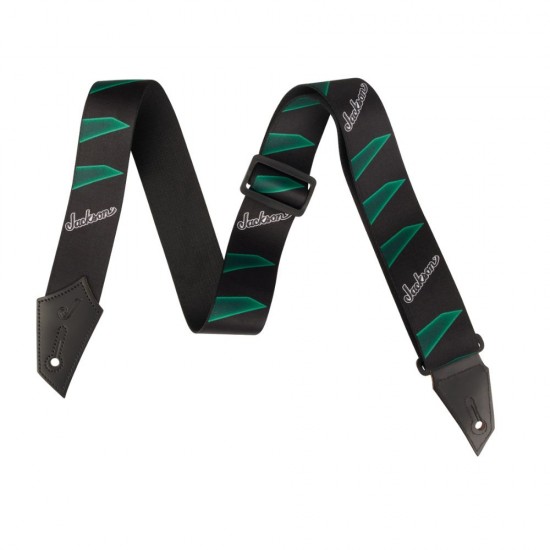 Jackson 2994323002® Strap with Headstock Pattern, Black and Green 